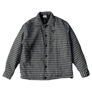 
Japanese plaid shirt-style lapel padded jacket for men in autumn new plaid cotton-padded clothes for women trendy brand couples