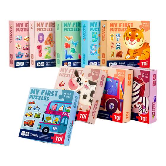 TOI Tuyi Children's Puzzle 2 to 3 years old Large Enlightenment Double-Side Educational Toys Gift for Toddlers, Boys and Girls, 1 year old