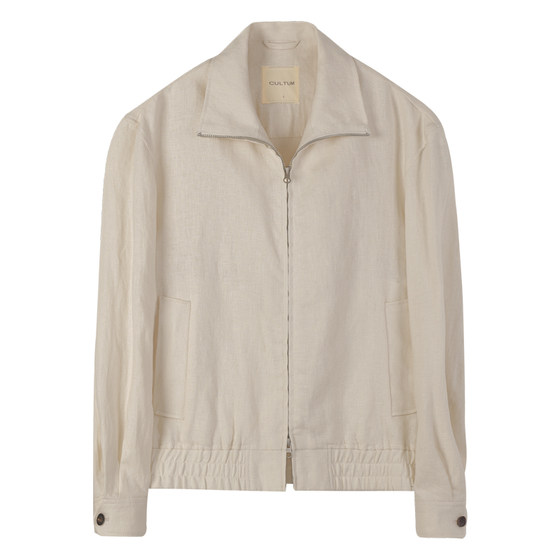 
[100% French linen] CULTUM old money style jacket for men, light and thin commuter machine washable Harrington jacket