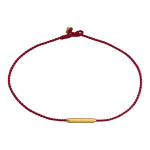 
Ancient method of gold gold tube pure gold road road road in the year of zodiac hand-woven good luck red rope exquisite bracelet anklet for women