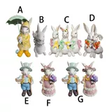 Смола мини -садовый кролик статуи статуи.