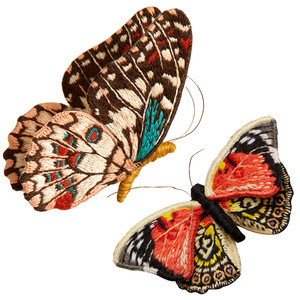 
Embroidery handmade DIY material bag self-embroidery making butterfly brooch for beginners gift fabric embroidery set