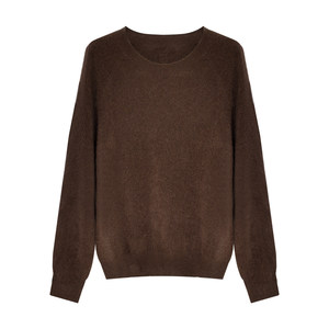 
Fluffy cloud-like relaxed silhouette cashmere pullover autumn and winter new loose knitted sweater jacket for women