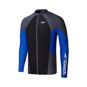 
Speedo/speedy wave chasing series amphibious zipper sun protection jacket men's new long-sleeved swimsuit