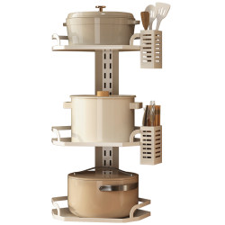 Japanese multi-layer punch-free pot rack with adjustable height