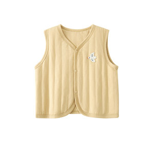 
Children's vest autumn and winter boys' quilted warm vest baby cotton vest baby vest top pure cotton spring