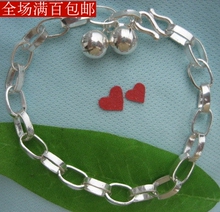 Почта 999 Серебро однокольцевое плоское браслет на заказ мода Seiko просто подарить маме и мужчине подарок на день рождения