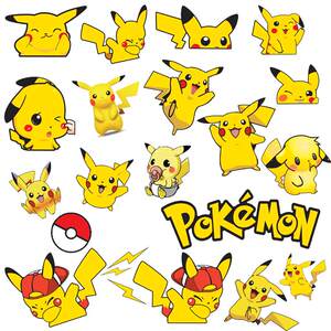 
Car stickers Pikachu car stickers Electric car decoration small pattern cartoon body scratches covering waterproof stickers