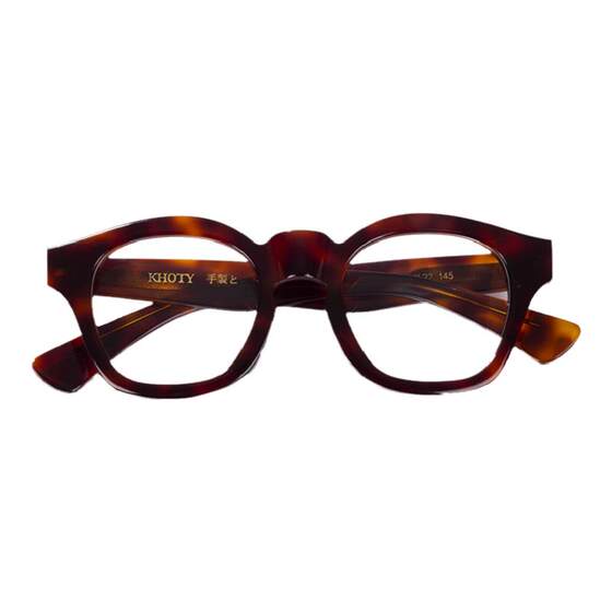 Japanese handmade thick full frame panel glasses for men's fashion KHOTY stars, artistic retro myopia anti blue light frame for women