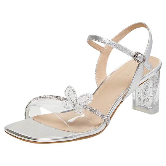 
TATA Women's Shoes 2026 Summer New Versatile Fashion Casual Shoes Fashion Thick Heel Sandals XEK05BL6