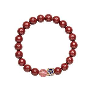 
Natural cinnabar bracelet purple gold sand cloisonné sand gold pendant brand original design bracelet showing white temperament for women p239