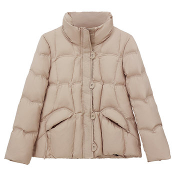 
Dignified and majestic winter short stand collar down jacket for mom