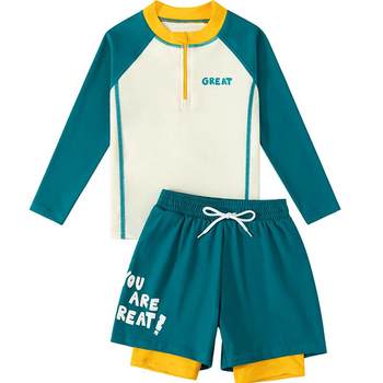 Boys split sunscreen swimsuit clothing Youth swimsuit
