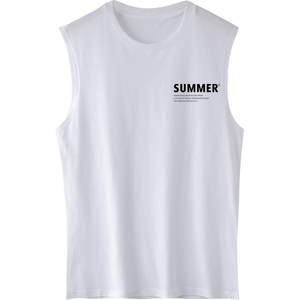 
Pure cotton vest men's trendy summer loose sleeveless T-shirt men's fashion sports vest basketball fitness thin sweatshirt
