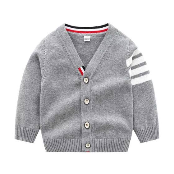 
Children's baby cardigan sweater jacket 2026 spring and autumn boys and girls Korean style V-neck pure cotton sweater fashionable