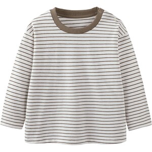 
Mini Balabala boys and girls children's long-sleeved T-shirt spring new baby striped bottoming shirt top
