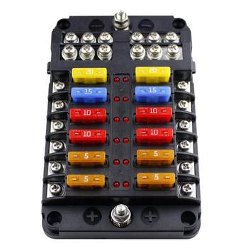 
Rielite fuse box flame retardant material multi-fuse position