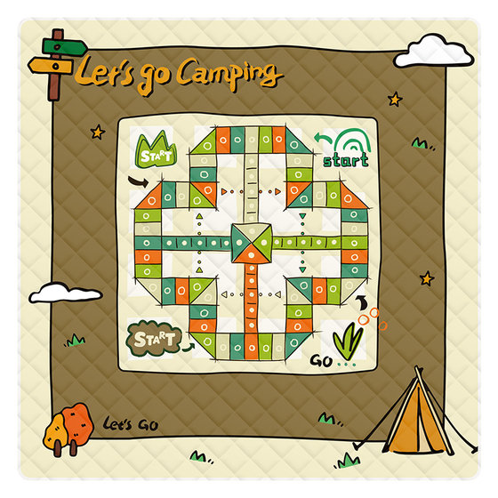 
Cartoon design picnic mat thickened moisture-proof folding outdoor portable mat outdoor camping waterproof moisture-proof floor mat