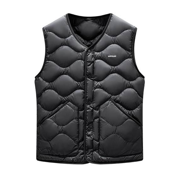 
Duck Down Vest 90 Duck Down Men's 2025 Autumn and Winter New Arrival Short Stand Collar Warm and Versatile Top with Y