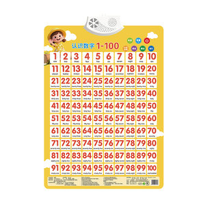 Numbers 1 to 100 Cognitive table wall stickers Overall understanding of reading audio early education for young children. Baby voice artifact