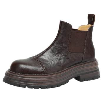 Saturday short boots for women 2025 new autumn and winter thick-soled British Martin boots ankle boots plus velvet Chelsea boots