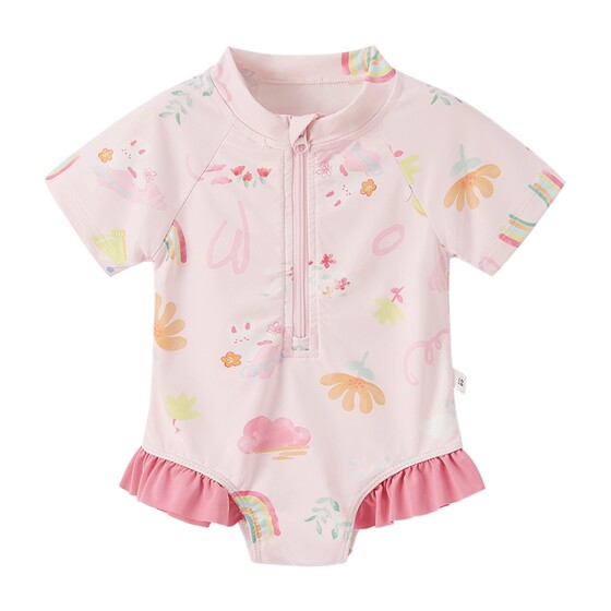 
[Sun protection and quick drying] Girls one-piece swimsuit 2 children's summer beach wear swimwear children's hot spring 5 baby swimwear