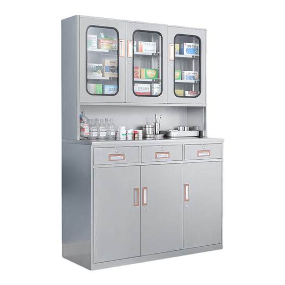 
304 stainless steel western medicine cabinet clinic medical drug equipment cabinet storage instrument cabinet sterile file cabinet operating table