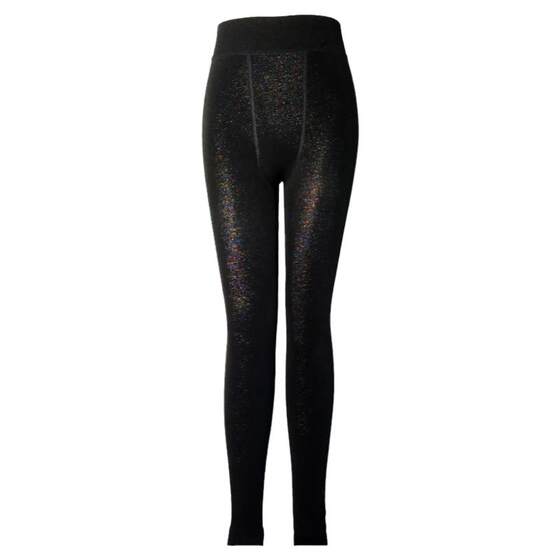 
Translucent seven-color silk leggings for women with velvet thickened outer wear high waist large size warm foot vertical striped winter trousers