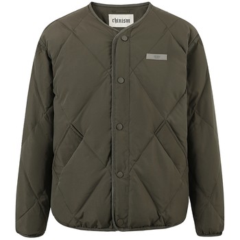 
CHINISM Red Dust Diamond Plaid White Duck Down Jacket