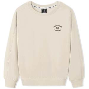 斯凯奇休闲卫衣2025秋冬中性款后领织带设计柔软舒适宽松运动保暖