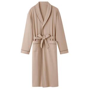 
Pajamas men's spring and autumn pure cotton long-sleeved autumn long bathrobe pajamas four-season universal bathrobe dressing gown home clothes