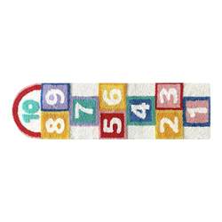 Children's fun cartoon carpet hopscotch game bedroom bedside blanket sofa decoration floor mat early education toy plush