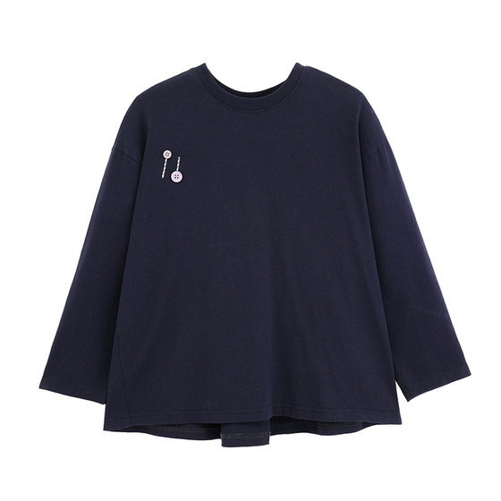 
Yantaijia Children's Clothing Children's Class A Pure Cotton T-shirt Spring Clothing Medium and Large Children's Black Long-Sleeved Top Little Boy's Solid Color T-shirt