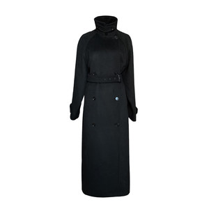 
Middletone Lyon Coat Retro Double-Breasted Wool Coat Women's Stand Collar Mid-Length Woolen Coat