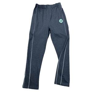 
Shanghai Yan'an Middle School Pants Reflective Two-Bar Pure Cotton Thickened Fleece Dark Gray Casual Sports Pants