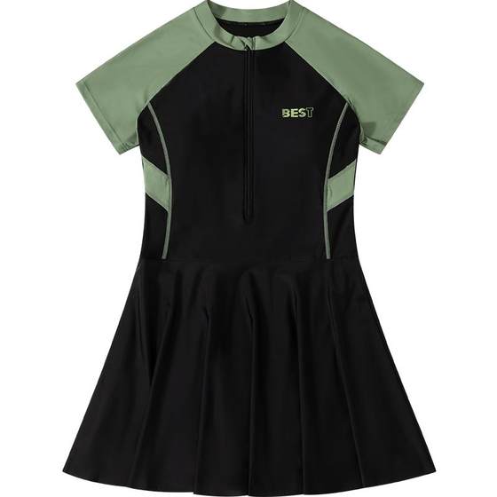 
Swimsuit women's large size 200*0.5kg one-piece swimsuit 2025 new hot spring slightly fat MM slimming and flesh-covering conservative swimsuit