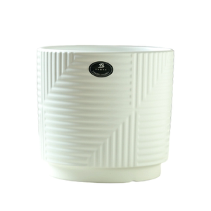 
Nordic ceramic flowerpot large diameter simple flowerpot with tray large diameter extra large household green plant pot