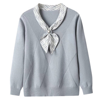 
Mom's loose tops fashionable middle-aged and elderly women's clothing 2025 new clothes knitted sweater women pullover base shirt