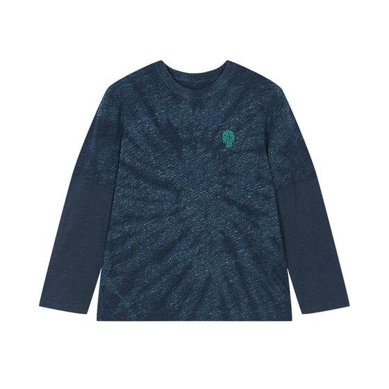 
[New] Pengma big children's T-shirt long-sleeved bamboo cotton round neck 26 spring clothing for boys and girls pomme de terre