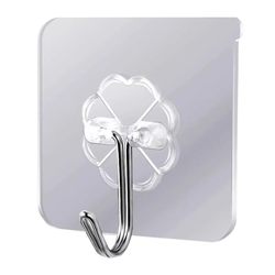 Strong hook adhesive wall-mounted suction cup without punching nail rack with stainless steel sticking hook behind kitchen door