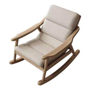 
Nordic style ash full solid wood rocking chair casual lounge chair simple lazy sofa chair home balcony leisure chair