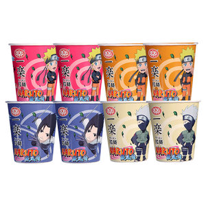 Yile Ramen Naruto Mixed Taste Cup Noodles 8 Cup Bubble Noodle Install Fast Fast Fast Fast Eater Wholesale