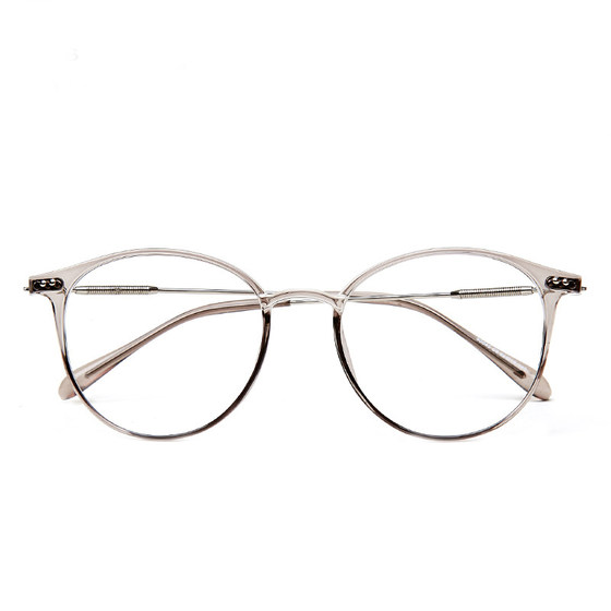 Cool brown, small red book, internet famous, transparent myopic eyeglass frame for women, Korean version for trendy men, available with anti blue light frame