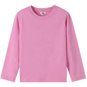 
[Memory Foam Quick-Drying T] Annai Children's Clothing Boys and Girls Round Neck Long Sleeve T-Shirt 2026 Spring New Solid Color