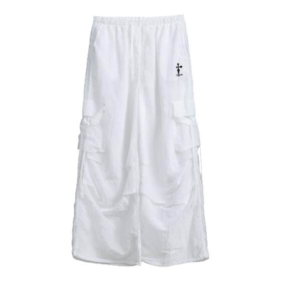 CBXLAB Street Dance Trendy Brand Summer Ultra-thin Wrinkle Texture Micro-Flashing Work Pants Water-Style Hip Hop Light Sports Pants