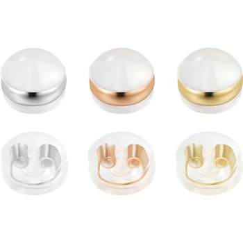 Silicone ear plugs are super tight to prevent 18K gold earrings