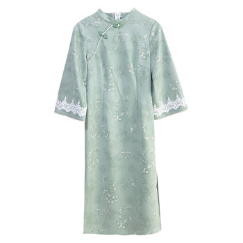 
Meet the new Chinese cheongsam for large-size autumn suede