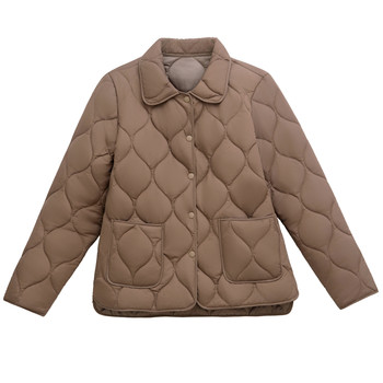 Mom's winter warm quilted cotton lapel small cotton coat