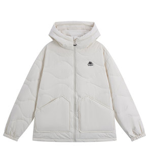
Kappa Kapa Men's and Women's Clothing 2025 Winter New Simple Thickened Warm Hooded Cotton Clothing K0FZ2MM30D