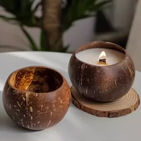 Натуральная кокосовая раковина DIY Аромат контейнер для свечей